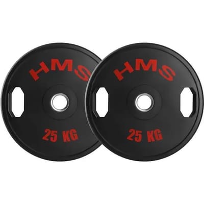 HMS TOG Olympische borgringen 2x25kg - Rubber Gecoat