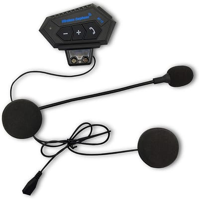 BT12 Motor-BT-headset Helm-headset met microfoon Motor-BT-intercom voor telefoongesprekken zwart