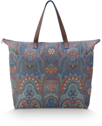 Pip Studio - Tilda Tote Bag Dames - Tas - Jabali - Blauw - 66x20x44cm