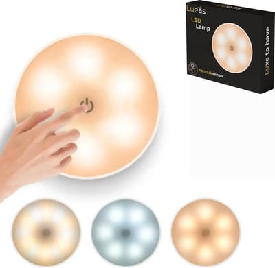 Lueas® - Draadloze ledlamp – Warm/Wit licht – Draadloze wandlamp – Kastverlichting – Draadloze ledspot – Usb oplaadbaar – Dimbaar – met Magneet