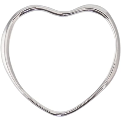 Behave - Bangle in hartvorm design - zilverkleur - romantische look