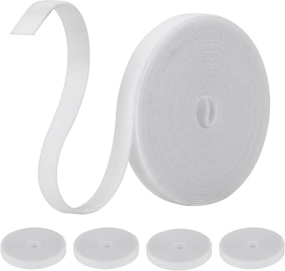 Herbruikbare Kabelbinders - 4 Stuks, 15m×10mm, Vrij Te Knippen, Multifunctioneel Voor Thuis, Kantoor, Tuin en Studentenhuis