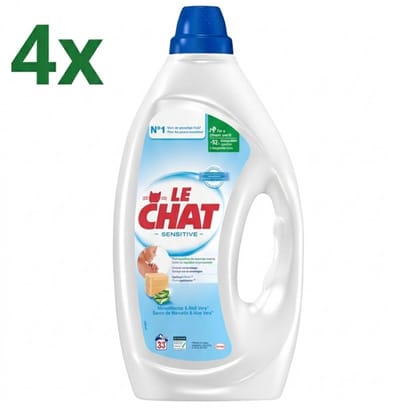 (4x) Le Chat Vloeibaar Wasmiddel Sensitive 33 wasbeurten - 1,485 liter