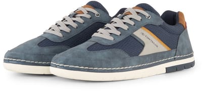 Tom Tailor - Sneakers met mesh inzetstukken - Maat 42 - navy