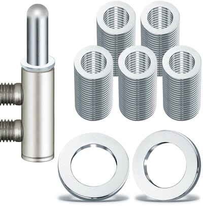 Set van Wasmachine Onderdelen voor Kamers, Deuropeningen, Scharnieren en Montage Ringen, 10.2 x 15.8 x 1.8 mm, Gegalvaniseerd, Duurzaam en Slijtvast