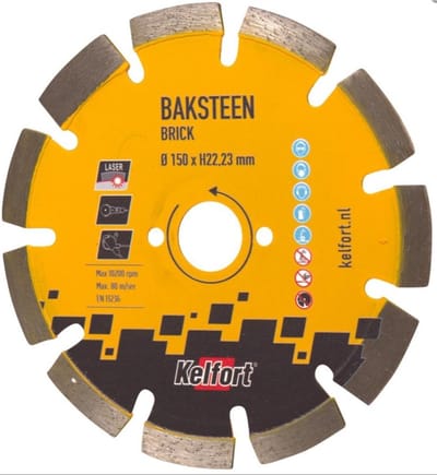 KELFORT DIAMANTZAAG 150X22.23MM 8T TYPE BAKSTEEN