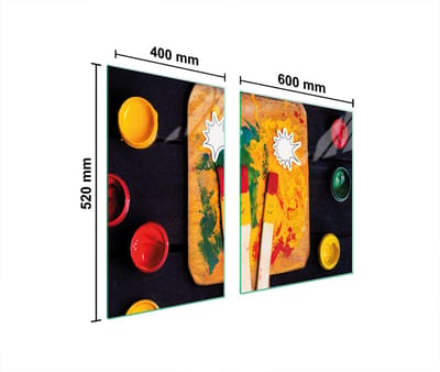 TMK ArtDeko Serie - Glazen Achterwand voor Fornuis - 100x52 cm - Veiligheidsglas - Veelzijdig Gebruik