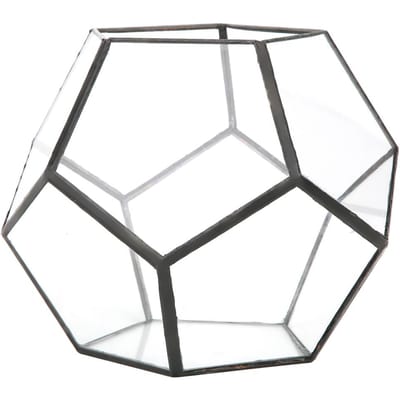 Stijlvolle Geometrische Vorm Glazen Bloempot Succulenten Plant Plantenbak Container Landschapsdecoratie gray