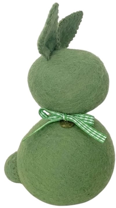Luna-Leena duurzame design paashaas - groen - wol vilt - L17cm staand - handmade in Nepal - paas decoratie, rabbit, easter decoration, paastafel