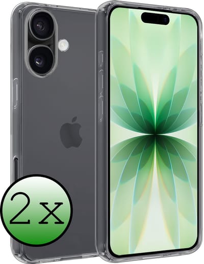 Hoesje 2 Stuks - Geschikt voor Apple iPhone 17 - Sterk & Shockproof - Case Siliconen - Back Cover - Telefoon Hoes - Transparant