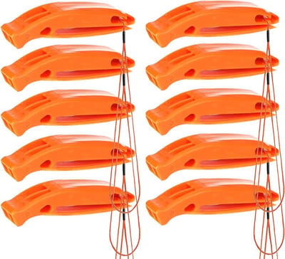 Bramble – 10 Noodfluiten, Oranje – Signaalfluitjes – Voor Wandelen, Kamperen, Trekking & SOS