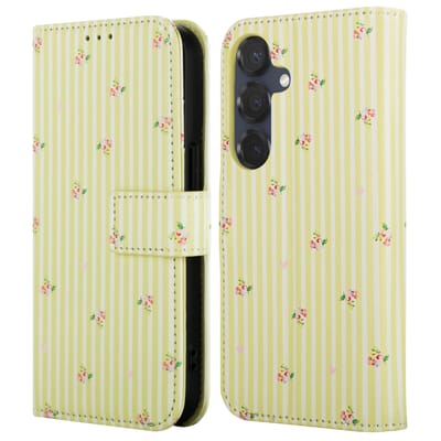 imoshion Hoesje - Geschikt voor Samsung Galaxy S25 - Design Bookcase smartphone - Garden Stripes