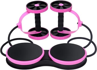 Buikspier Trainer - AB Roller Fit - Buikspieroefeningen - Dubbele Stretch - Niet gespecificeerd - Roze