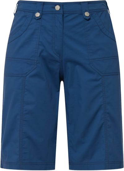 Ulla Popken - Dames - Cargo-bermuda comfortabele tailleband 4-pocket model - Denim blauw - Maat 56