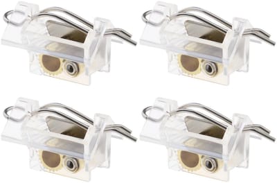 Dailygoods- Jaloezieën 4 Stuks - Jaloeziekoordslot - Kunststof/Metaal - Duurzaam - Verstelbaar - Afmetingen 46x20x20mm - Cordlock