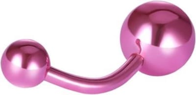 Fako Bijoux® - Navelpiercing - Titanium - Roze