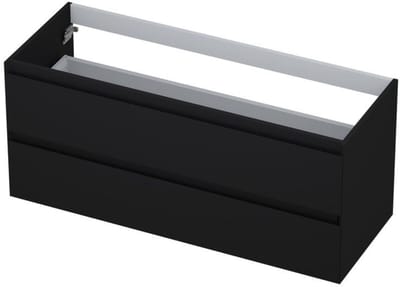 INK - Onderkast 2 Laden Greeploos Gelakt - 1200x450x520 Mm - Mat Zwart