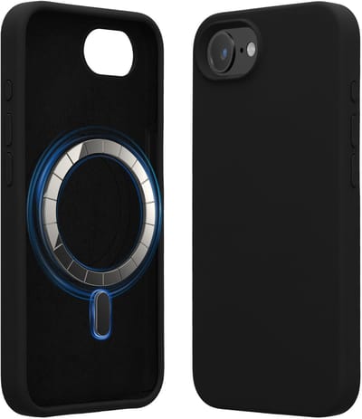 kwmobile telefoonhoesje geschikt voor Apple iPhone 17e / iPhone 16e - Hoesje met magneet compatibel met MagSafe - Smartphone case in zwart