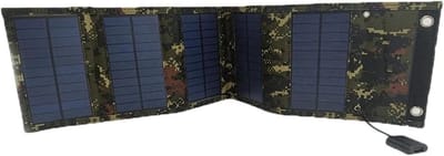 Zonnepaneel 15W - Oplaadpaneel Zonnekracht - Buiten Opladen - Opvouwbaar Lichtgewicht - 700x185mm - Zwart