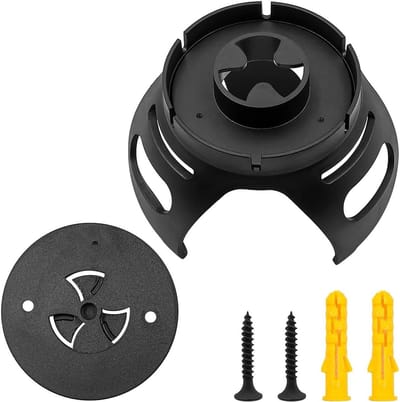 Allecto Plus - Luidsprekerbeugels Muurbevestiging voor Mini Echo Dot 4/5 - Compatibel met Ronde Luidsprekers - Zwart - Eenvoudige Installatie & Ruimtebesparend.
