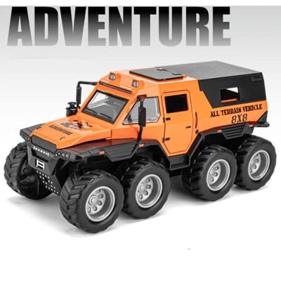 1:32 Siberië Veroveraar Sjamaan 8*8 Band Lichtmetalen Automodel Diecast Metalen Speelgoed Politie Off-Road Voertuig Automodel Geluid Licht Kindercadeau