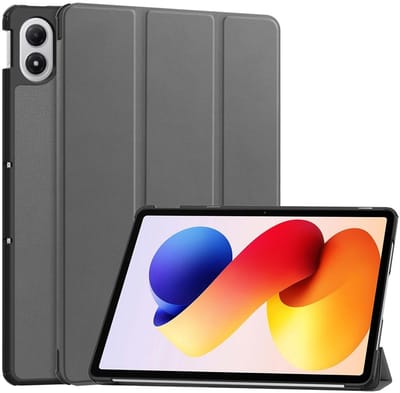 Coverup Tablethoes geschikt voor Xiaomi Redmi Pad 2 Pro Hoesje - Tri-Fold Book Case met Wake/Sleep - Grijs