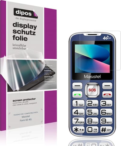 dipos – 4x Beschermfolie geschikt voor Masstel Fami 60 4G | Krasbestendige & heldere Screenprotector Ultra-Thin