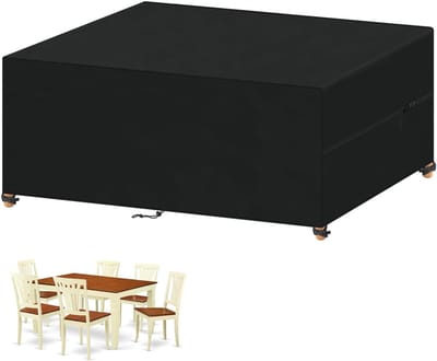 Waterdichte Tuinmeubelhoes Stoelbank 170x110x75cm Zwart