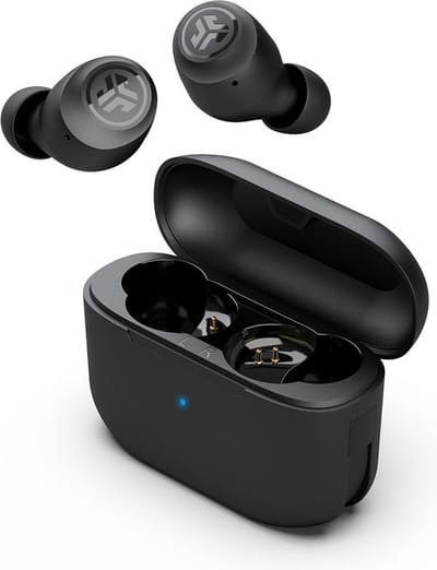 JLab Go Pop Draadloze Oordopjes - Bluetooth Oortjes Draadloos - 35 uur Batterijduur - Met Microfoon - Geschikt voor Android en Apple - Zwart