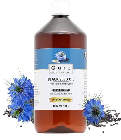 Black Seed Oil Liter Fles | Zwarte Komijnolie | 100% Puur & Onbewerkt | Zwarte Komijnzaadolie | Nigella Sativa | Voordeelverpakking