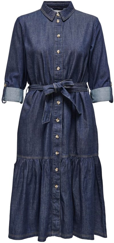 ONLY Denim jurk ONLSEVIGNY Lange jurk
