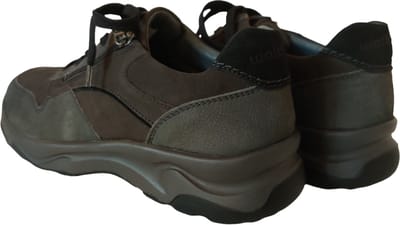 Waldläufer Heren Sneaker - 718006-300-696 Grijs - Wijdte H - Maat 10 (44.5)