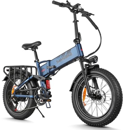 SAMEBIKE RS-A02 Pro Elektrische Fatbike – 48V 15Ah – 20*4 Inch Banden – 110KM Bereik – Opvouwbaar – Mechanische Schijfremmen –Blauw
