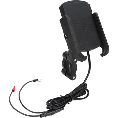 Chargeur Sans Fil 15W QC3.0 USB Charge Rapide Support Téléphone Moto 12‑24V pour Guidon 2 en 1