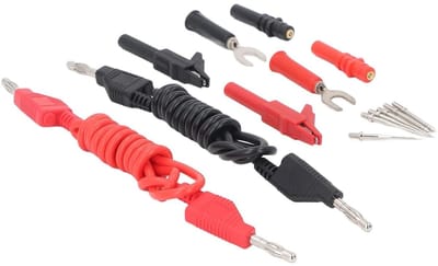 Meetsnoerenset - Testkabels - Elektrisch Testen - Siliconen Isolatie - 18AWG 4mm - Rood en Zwart