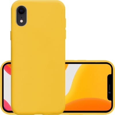 Hoesje - Geschikt voor Apple iPhone XR - Sterk & Shockproof - Hoes Cover - Siliconen Case - Geel