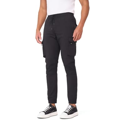 Solution Clothing Buddy - Cargo Broek - Regular Fit - Broeken - Joggingbroek - Volwassenen - Heren - Mannen - Zwart - M