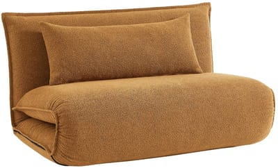 sweeek - 2-zits ombouwbare stoel in gestructureerd bouclé-stof l 120 x p 80 x h 66 cm - fleeep
