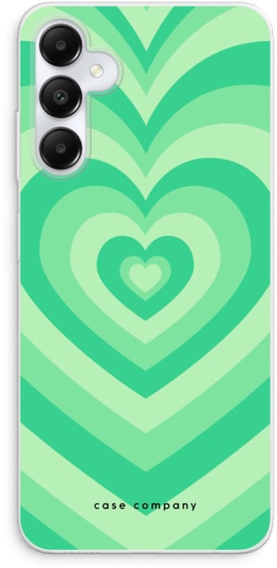 Case Company® - Hoesje geschikt voor Samsung Galaxy A05s hoesje - Hart Groen - Soft Cover Telefoonhoesje - Bescherming aan alle Kanten en Schermrand