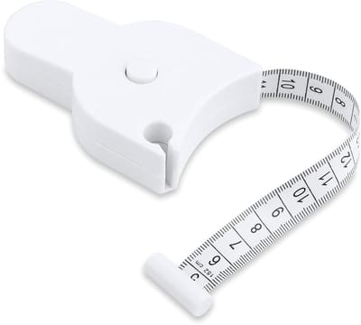 Meetlint voor lichaam, wit intrekbaar lichaamsmeetlint, draagbaar fitnessmeetlint, zelfspannend, voor kleermakersmaten