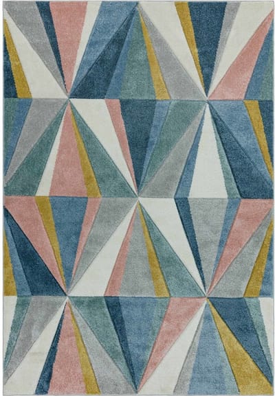 Easy Living - Sketch-Diamond-Multi Vloerkleed - 200x290  - Rechthoek - Laagpolig Tapijt - Modern - Meerkleurig