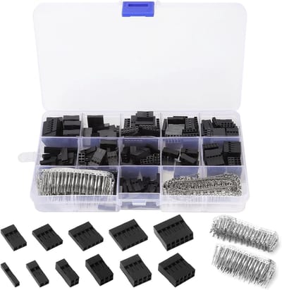 Complete Plug Kit met 620 Stukken, 2.54 mm Dupont Stekkers voor DIY Elektronica Projecten, Arduino en Raspberry Pi met Opbergdoos