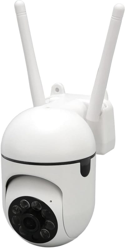 Beveiligingscamera Buiten - WiFi Camera - Huisbewaking - Full HD 1080P - 14 x 11 x 7 cm - Wit