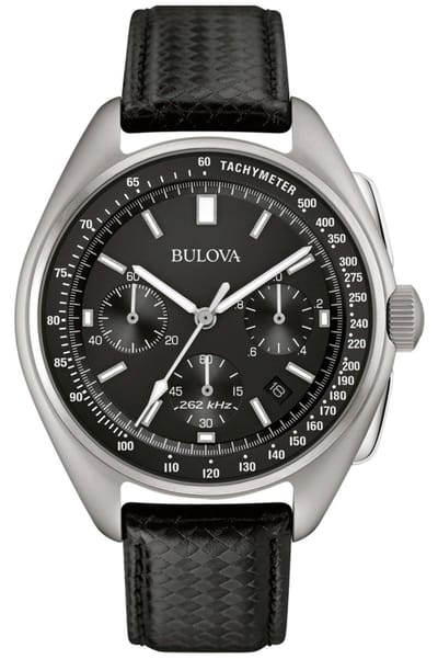 Montre Bulova Special Edition Moon Apollo Lunar Pilot chronographe cadran noir Quartz 96B251 pour homme noir
