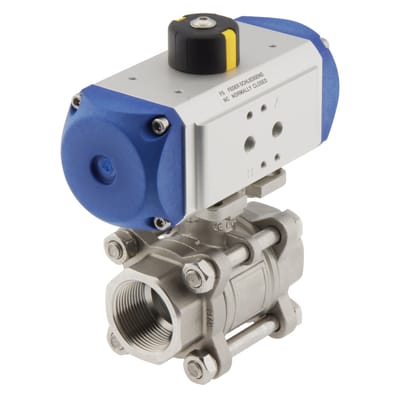G1-1/4'' 2-Weg RVS Pneumatische Kogelkraan Dubbelwerkend - BL2SA3 - BL2SA3-114-PD-006