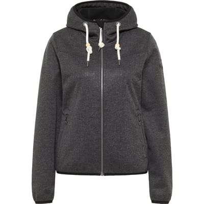 Schmuddelwedda Gebreid fleece functioneel jack fraully Dames donkergrijs gem