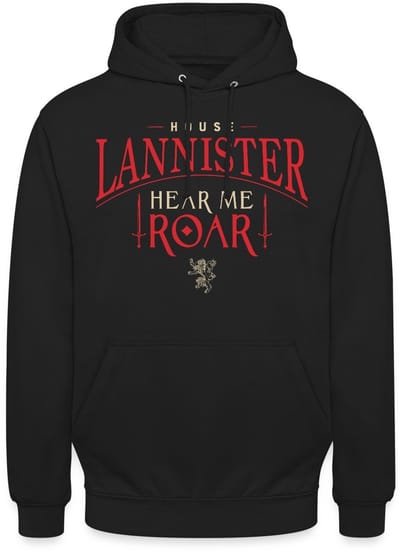 Game Of Thrones Huis Lannister Hear Me Roar Hoodie Unisex