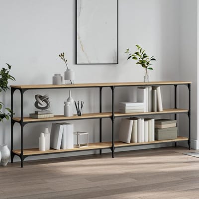 Consoletafel - Halmeubel - Entree Decoratie - Glad Oppervlak - 200 cm - Sonoma Eiken
