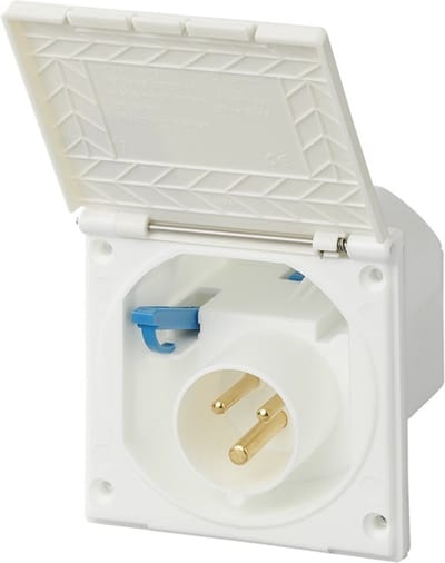 ProPlus Vierkante wandinvoerdoos - 16A - 230V - IP44 - wit - 105x105 mm - afsluitbare deksel