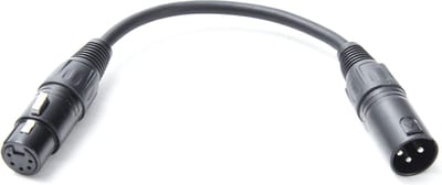 lightmaXX DMX Adapter kabel XLR 5F/3M 5 pol female / 3 pol male 10cm - DMX-kabel